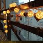 2M Rattan Ball LED String Light Warm White Fairy Light Holiday For Christmas