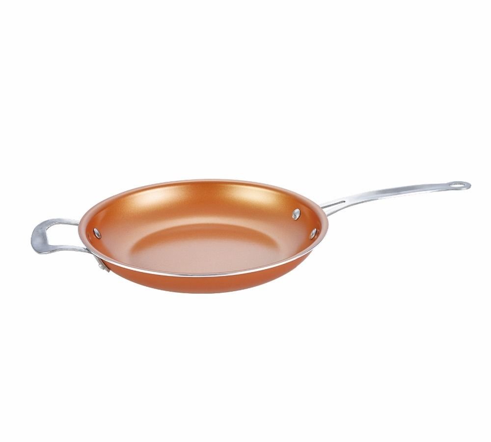 Titanium Steel Frying Pan Ceramic Infused Non Stick Copper Induction 12