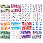 100sheets Mixed Flowers Cartoon Nail Art Water Transfer Stickers Full Cover