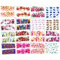 100sheets Mixed Flowers Cartoon Nail Art Water Transfer Stickers Full Cover