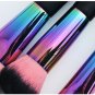 New Make up Brushes Set 7pcs Rainbow Spectrum Set Brushes Ombre Set with Bag