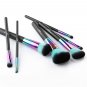 New Make up Brushes Set 7pcs Rainbow Spectrum Set Brushes Ombre Set with Bag