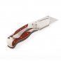 Folding Knife Heavy Duty Knife Stainless Steel Utility Knife with Red Rosewood