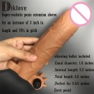 8.5 inches L realistic penis sleeves enlargement solid head extend condom penis