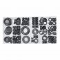 125Pcs Black Rubber Grommet Seals Washer O-Ring Waterproof Ring