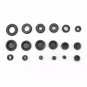 125Pcs Black Rubber Grommet Seals Washer O-Ring Waterproof Ring