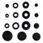 125Pcs Black Rubber Grommet Seals Washer O-Ring Waterproof Ring