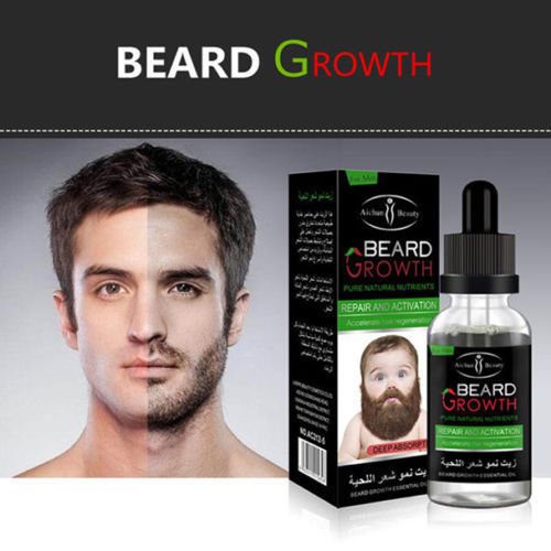 Men Liquid Beard Growth Essential Oil Fast Enhance Facial Whiskers