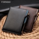 Pidengbao Genuine Leather Card holder Mens Coin slim Wallet Money Clip purse men