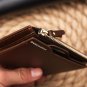 Pidengbao Genuine Leather Card holder Mens Coin slim Wallet Money Clip purse men
