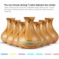 400ml Aroma Essential Oil Diffuser Ultrasonic Air Humidifier Wood Grain 7 Color