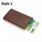 Pop-up Credit Card Holder Metal RFID Blocking Wallet Money Clip Faux Leather