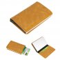 Pop-up Credit Card Holder Metal RFID Blocking Wallet Money Clip Faux Leather
