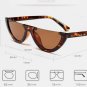 Half Frame Sunglasses Unique Women Cat Eye Fashion Ladies Pink Tint Lenses New