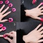Yueton 26pcs Reusable Soft Plastic Nail Polish Stencil 10 Sizes Protector nail