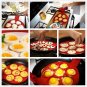 2017 Upgrade Pancake Molds Silicone 7 Circles Reusable Non Stick Egg Mold Ring