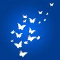 Soledi 3D Mirror Wall Sticker Silver Butterfly Removable Wall Decal DIY Living R