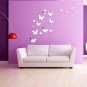 Soledi 3D Mirror Wall Sticker Silver Butterfly Removable Wall Decal DIY Living R