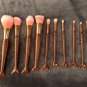 10psc Makeup Brush Set Professional Cosmetic Tools rosegold brashes gift for her