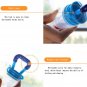 Biubee Baby Food Feeder-Silicone Teether Nibbler Fresh Fruits Vegetable Blue M