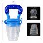 Biubee Baby Food Feeder-Silicone Teether Nibbler Fresh Fruits Vegetable Blue M