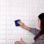 Peel and Stick 3D Wall Panels Wall Decor, White Brick Wallpaper 1Ft x 0.5Ft Samp