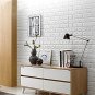 Peel and Stick 3D Wall Panels Wall Decor, White Brick Wallpaper 1Ft x 0.5Ft Samp