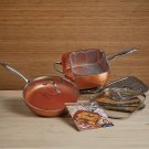 Copper Chef 7-Piece Cookware Set - Glass Lids Non Stick THANKSGIVING Dinner New