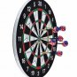 Wuudi Dart Board, Double-sided Flocking Dartboard with 6 Brass Darts(18 inches)