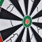 Wuudi Dart Board, Double-sided Flocking Dartboard with 6 Brass Darts(18 inches)