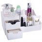 Mantello Makeup Vanity Organizer White w/9 Compartments, Makeup Organizer Storag
