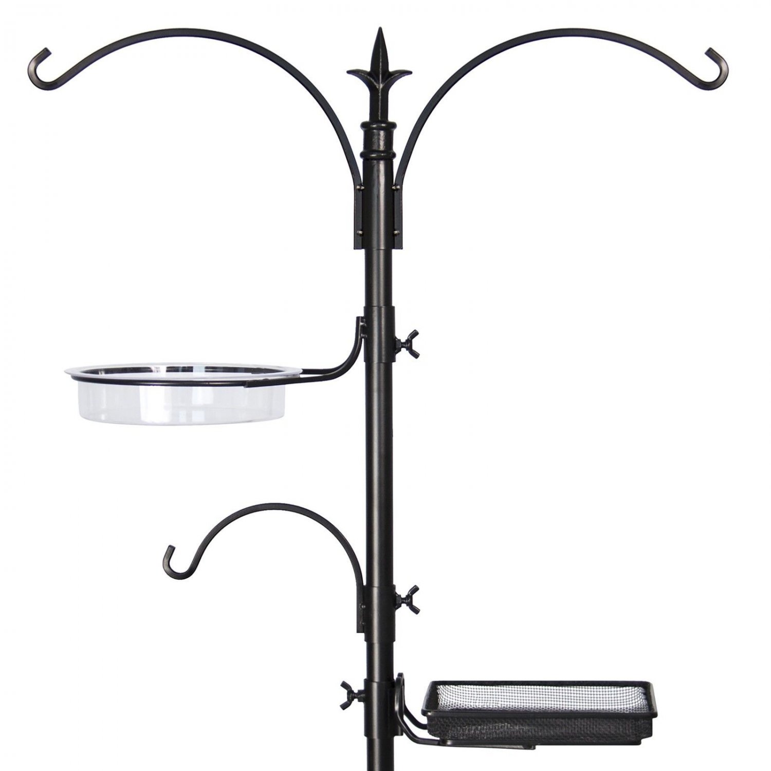 Garden Deluxe Bird Feeder Station Kit Stand Multi Tier W/ Bath 82" Above Ground