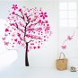 ElecMotive Huge Size Cartoon Heart Tree Butterfly Wall Decals Removable Wall Dec