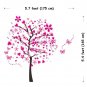 ElecMotive Huge Size Cartoon Heart Tree Butterfly Wall Decals Removable Wall Dec