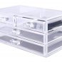PMLAND Acrylic Jewelry Organizer,makeup storage, 4 Drawers acrylic, brush box