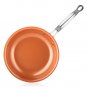 Chef's Star Ceramic Non-Stick Titanium Frying Pan 9.5" Copper Gray 2 Pack