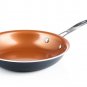 Chef's Star Ceramic Non-Stick Titanium Frying Pan 9.5" Copper Gray 2 Pack