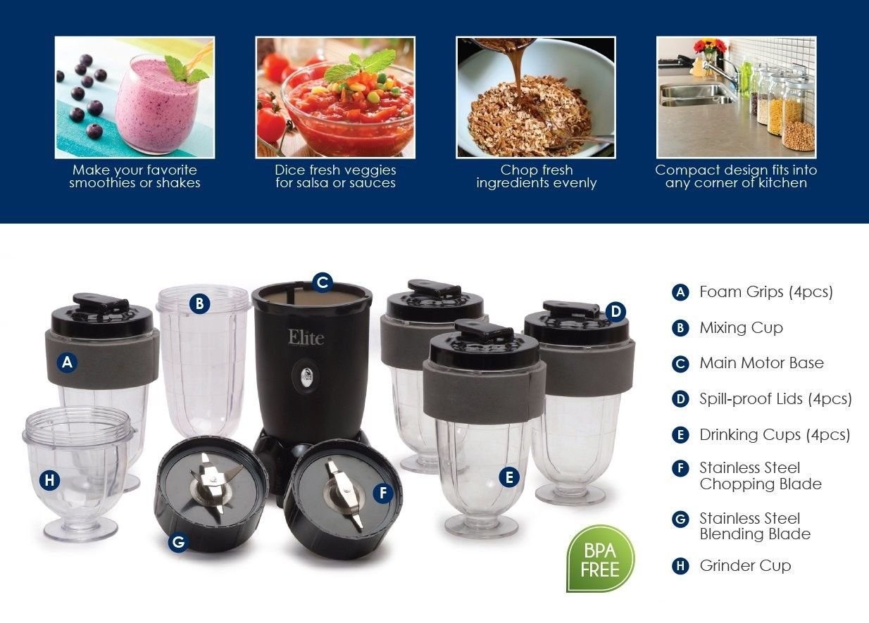Personal Blender Smoothie Juicer Drink Maker Kitchen Appliance Blending Machine
