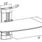 TV Floating Shelf Stand Wall Mount Console Entertainment Media DVD Streamer Hold