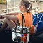 Clear Tote Bag Transparent Handbag Black Shoulder Straps Handbag Women Bags