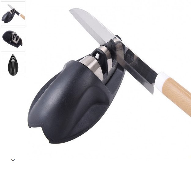 Edge Grip 2Stage Knife Sharpener KitchenIQ 50009 Edge Grip 2 Stage