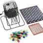Bingo Game Set Complete Kit Cage Balls Cards Markers Board Family Fun Night