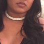 Fitwit Bridal Wedding Jewelry Crystal Rhinestone Collar Choker Necklace Silver