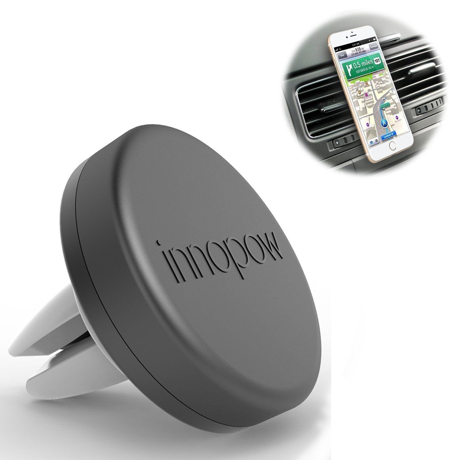 [Updated] Handsfree car phone mount,innopow Reinforced Universal Car Air Vent Ma
