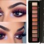 10 Colors Nuder Warm Eyeshadow Palette + 8 PCS Brushes Eye Shadow Blushes Gift