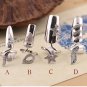 Open-end Silver Ring Rhinestone Flower Nail Ring