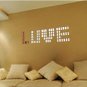 100 Piece Self-adhesive Tile 3D Mirror Wall Stickers Decal Mosaic Room Decoratio