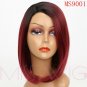 2017 WIG Ombre Fashion Medium Straight Middle Part Wine Red Women's Hair Wig new