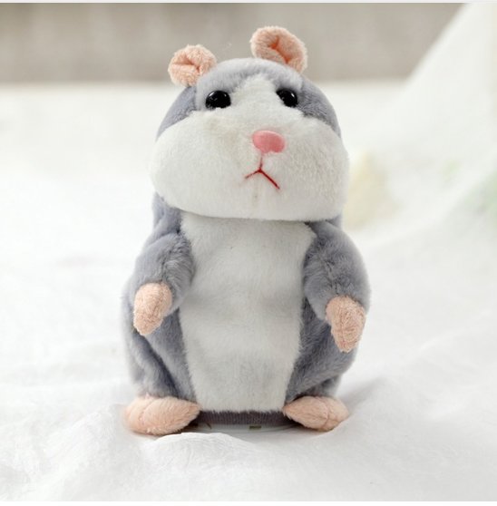 Toy For Your Children - Funny Talking Hamster Mouse Pet Speak Sound Record GRAY