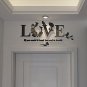 Stylish Removable 3D Leaf LOVE Wall Sticker Art Vinyl Decals Bedroom, home Decor